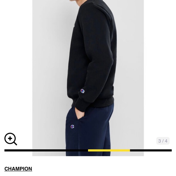 ❤️🤍🖤CHAMPION Mens Script Crew Sweatshirt - Black XS Like New Condition!❤️🤍🖤 - Picture 3 of 13